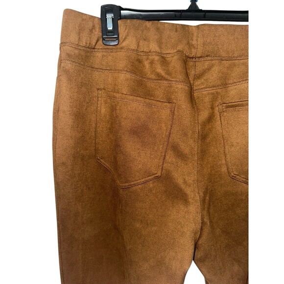 Falls Creek Suede Leather Pants Womens 18 Brown Lined Western Rodeo - Picture 10 of 16
